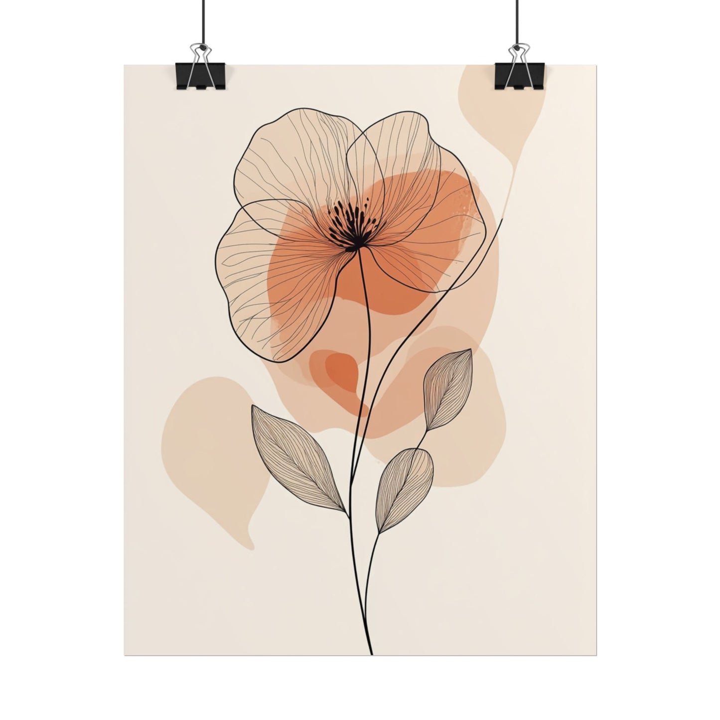 Elegant Bloom - Minimalist Floral Abstract Art