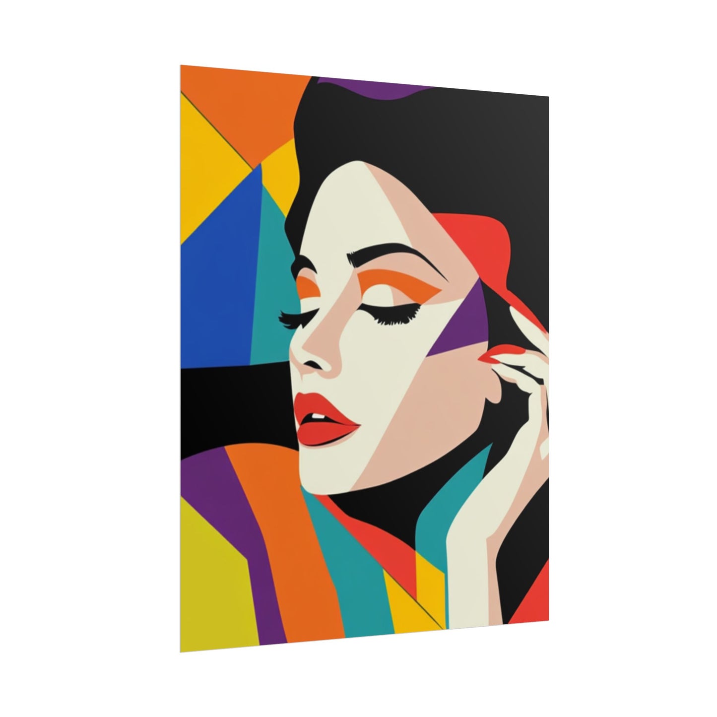 Vibrant Pop Art Portrait - Abstract Woman Art Print