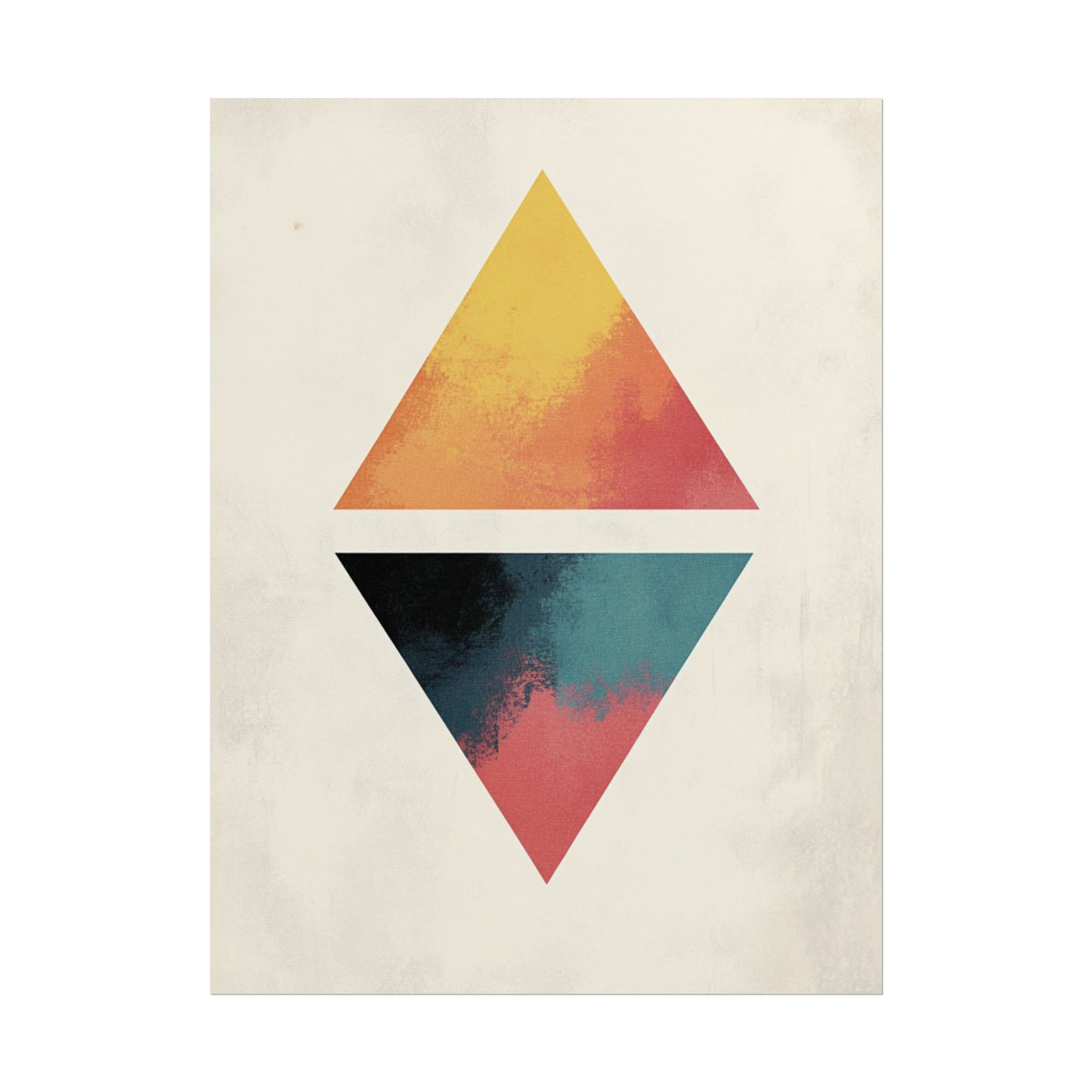 Dual Peaks - Geometric Abstract Art Print