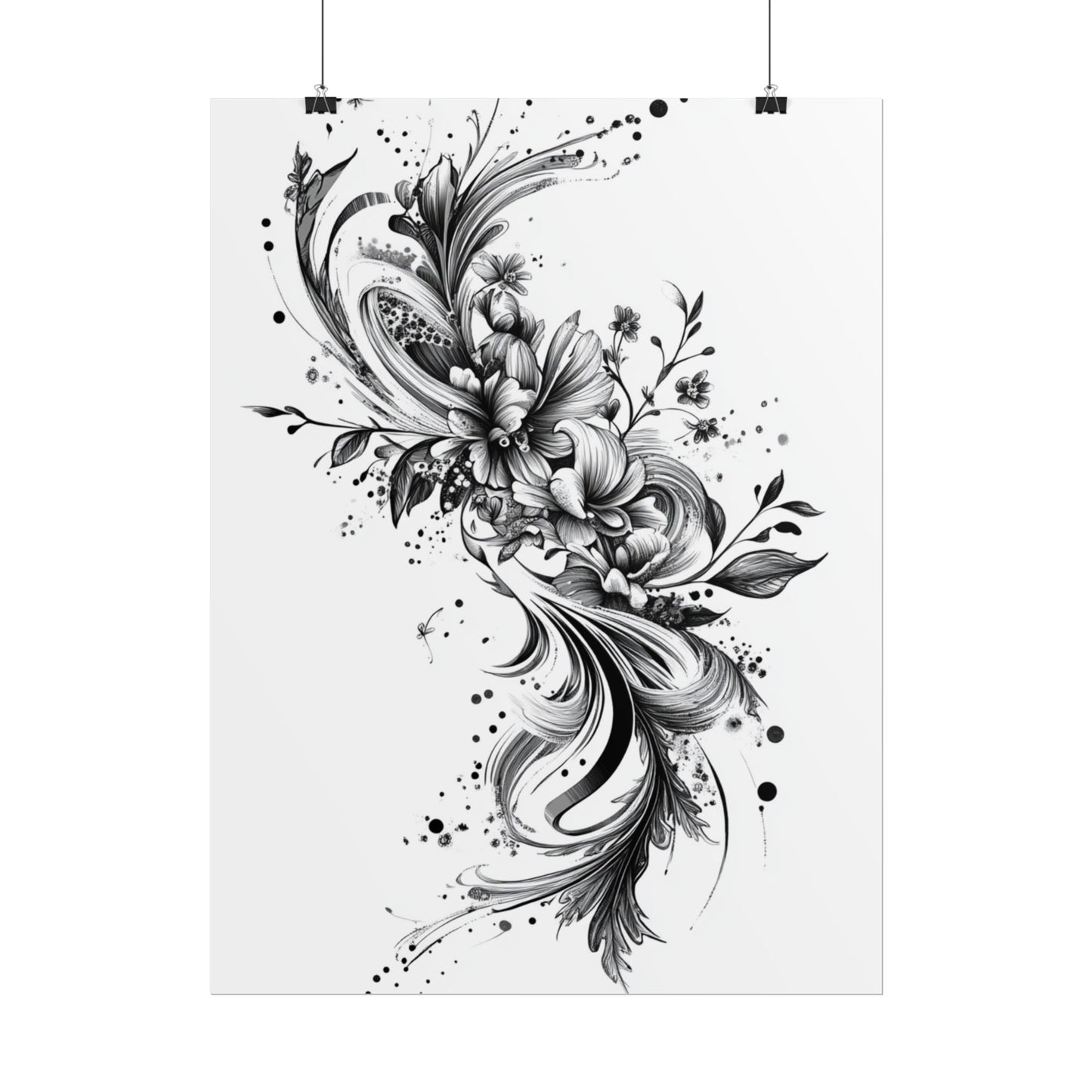 Floral Whirl - Abstract Botanical Art Print