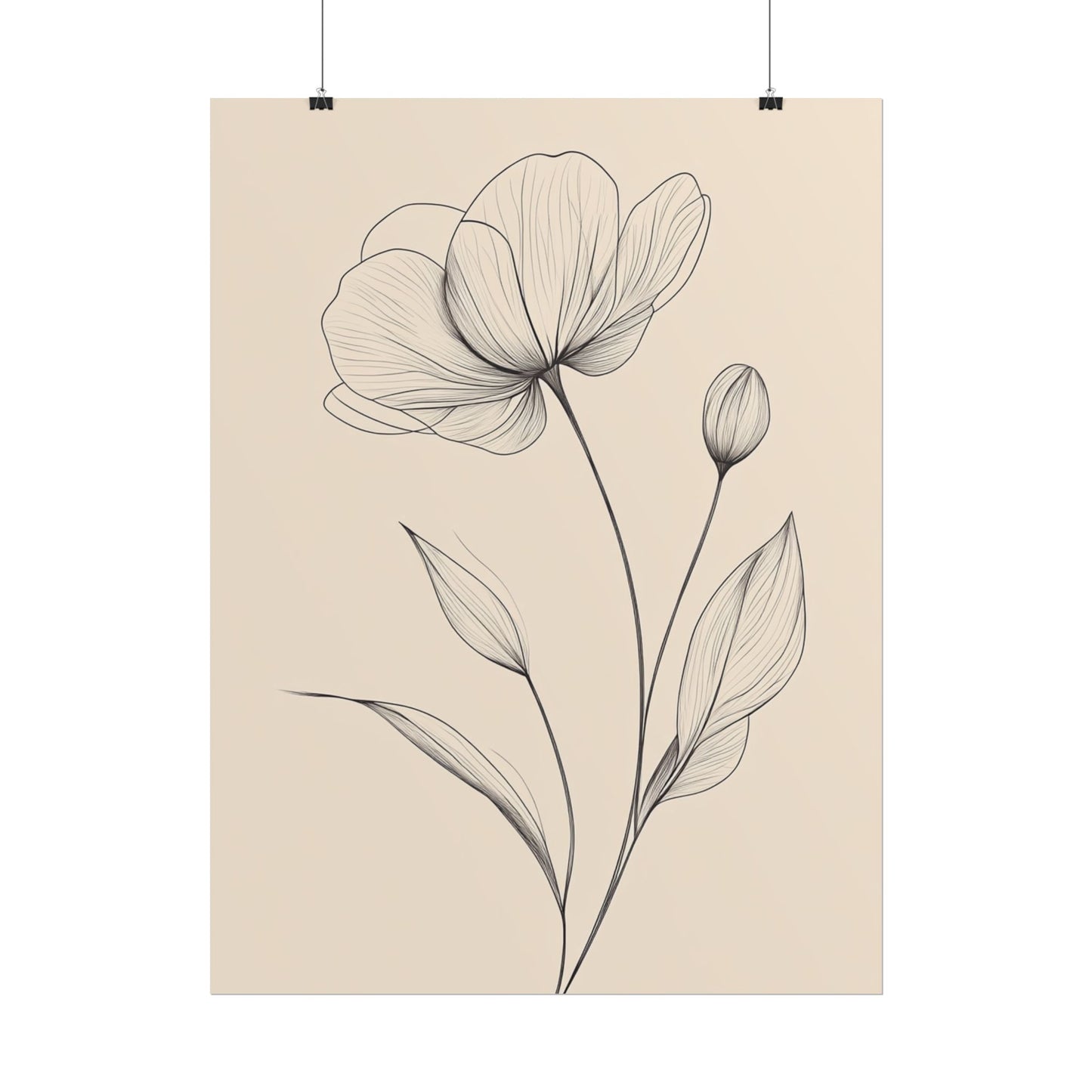 Elegant Bloom - Minimalist Floral Line Art