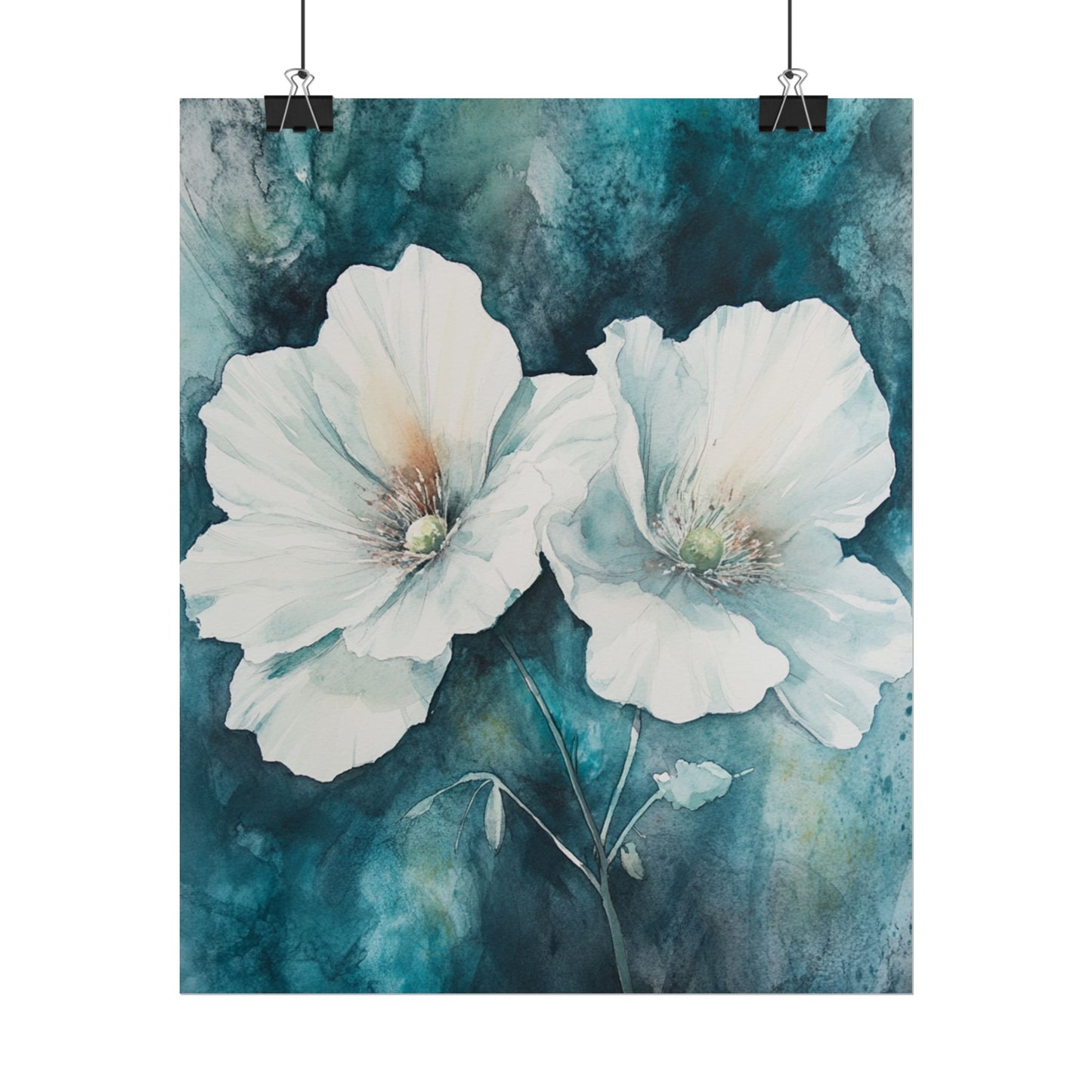 Tranquil Harmony - Abstract Floral Watercolour Art