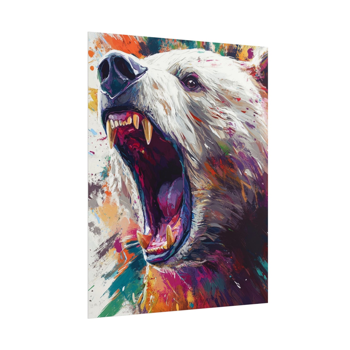 Roar of the Wild - Abstract Bear Art Print