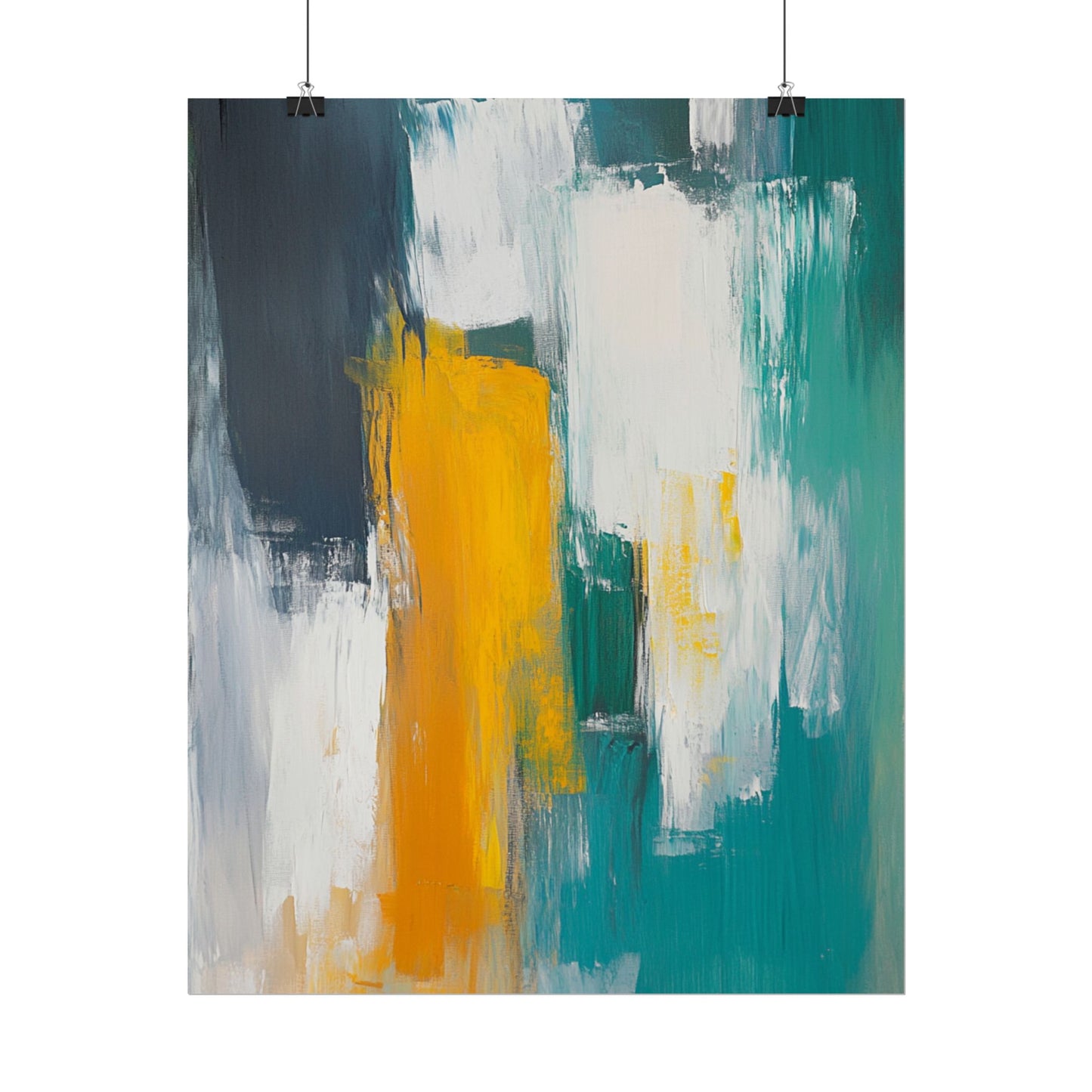 Vibrant Contrasts - Bold Abstract Expressionism Print