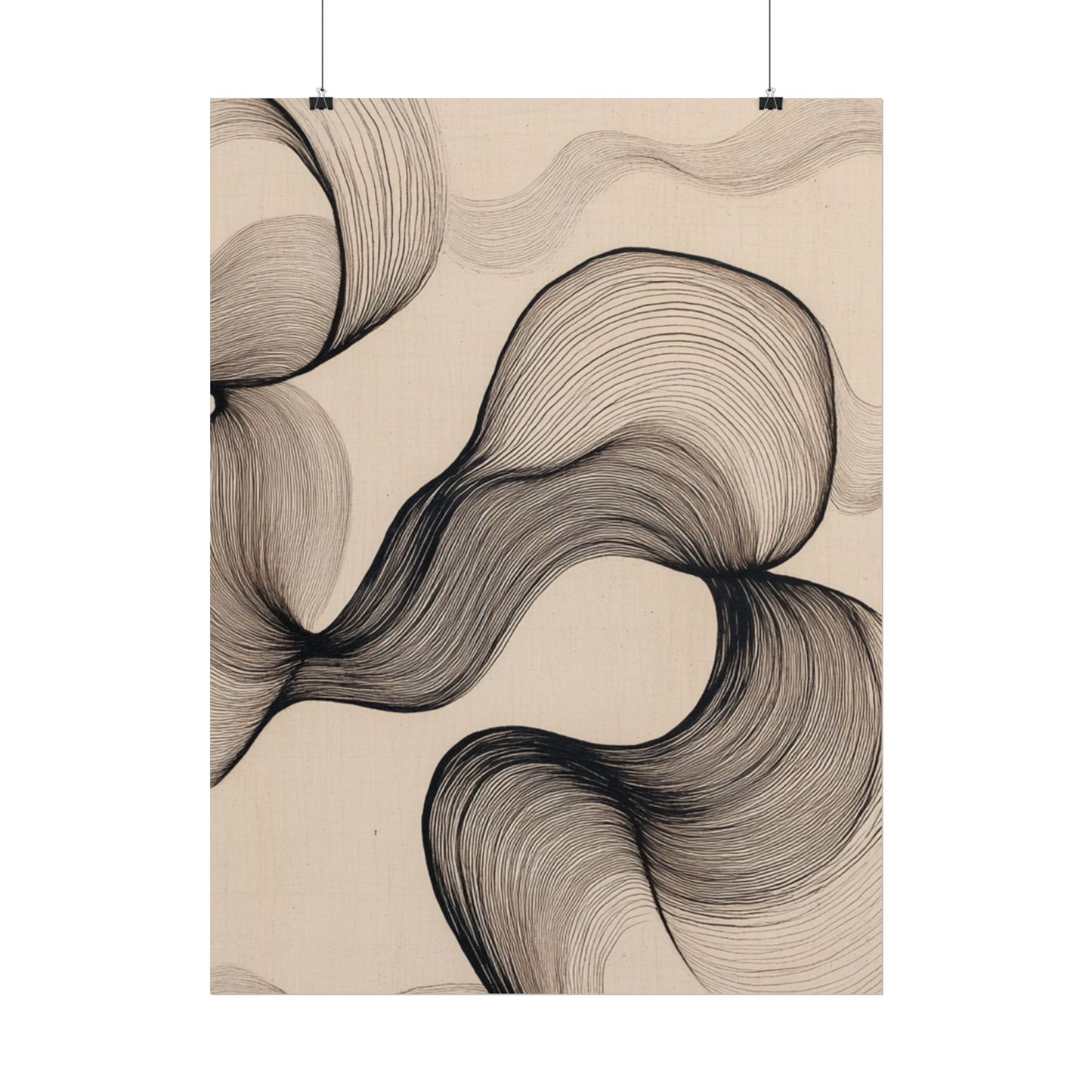 Flowing Lines - Minimalist Abstract Art Print