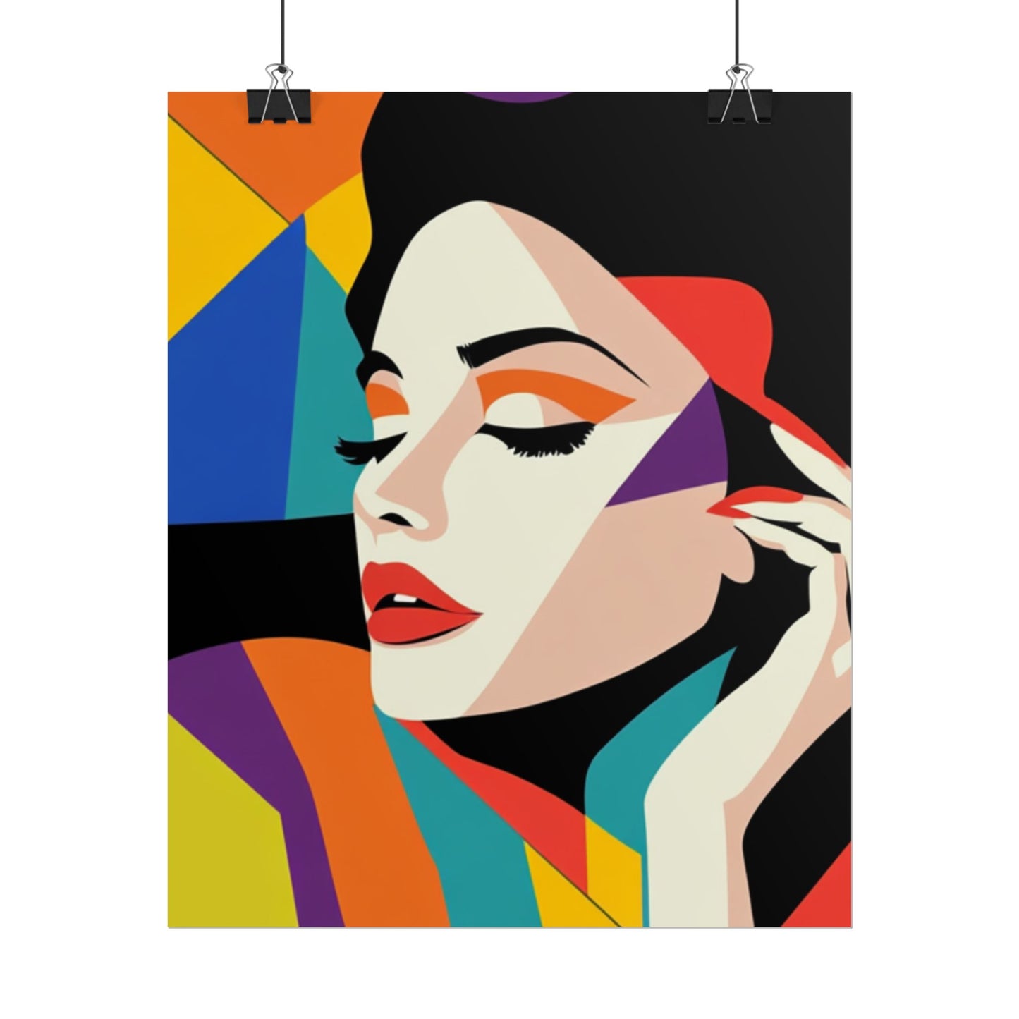 Vibrant Pop Art Portrait - Abstract Woman Art Print