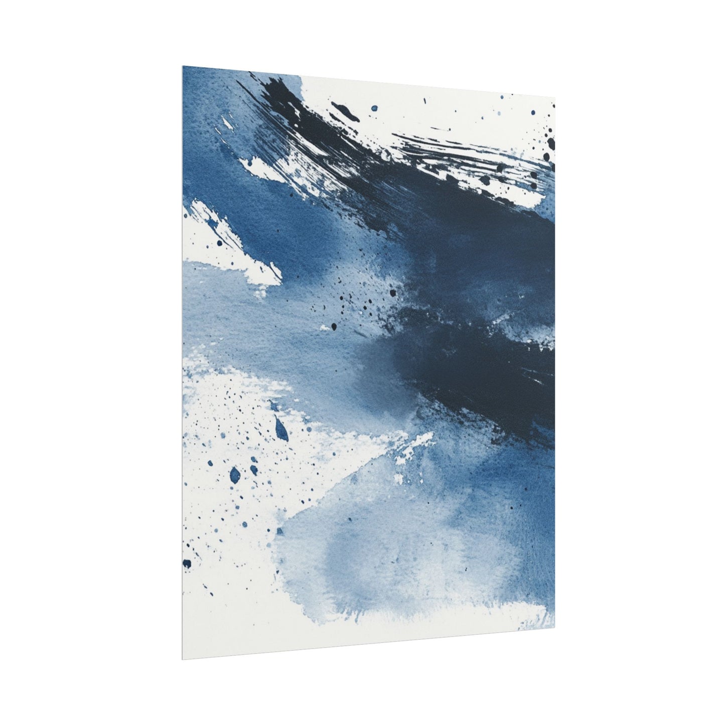 Midnight Blue - Abstract Watercolour Print