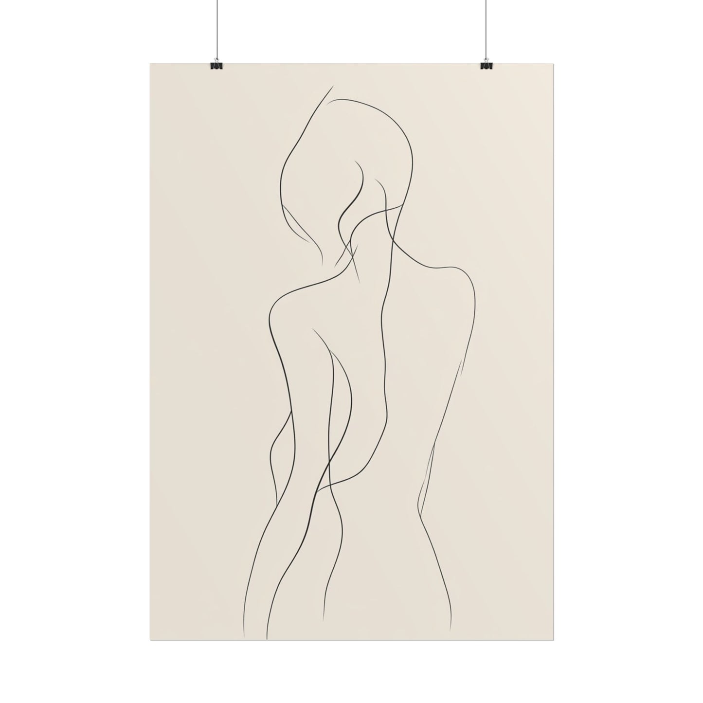 Elegant Minimalist Line Art of a Woman's Silhouette