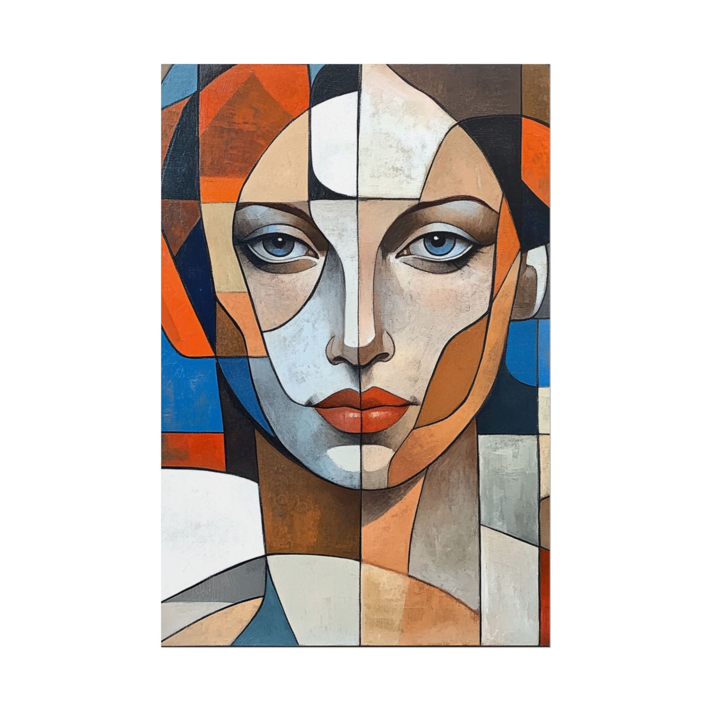 Symmetry in Colours - Abstract Portrait Art Print