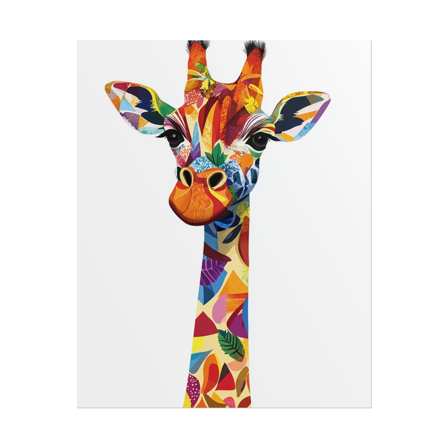 Vibrant Giraffe - Abstract Animal Art Print