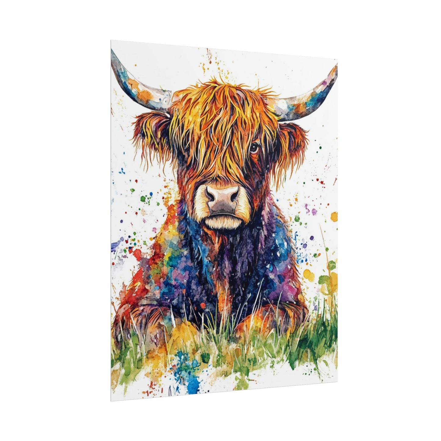 Highland Harmony - Abstract Highland Cow Art Print