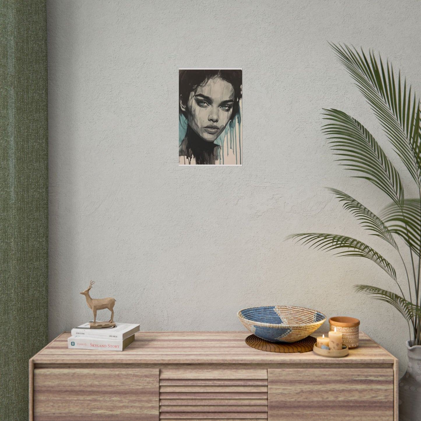 Stormy Gaze - Abstract Portrait Print