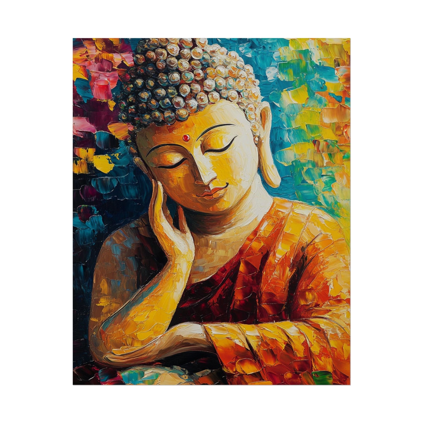 Meditative Buddha - Abstract Expressionism Art Print