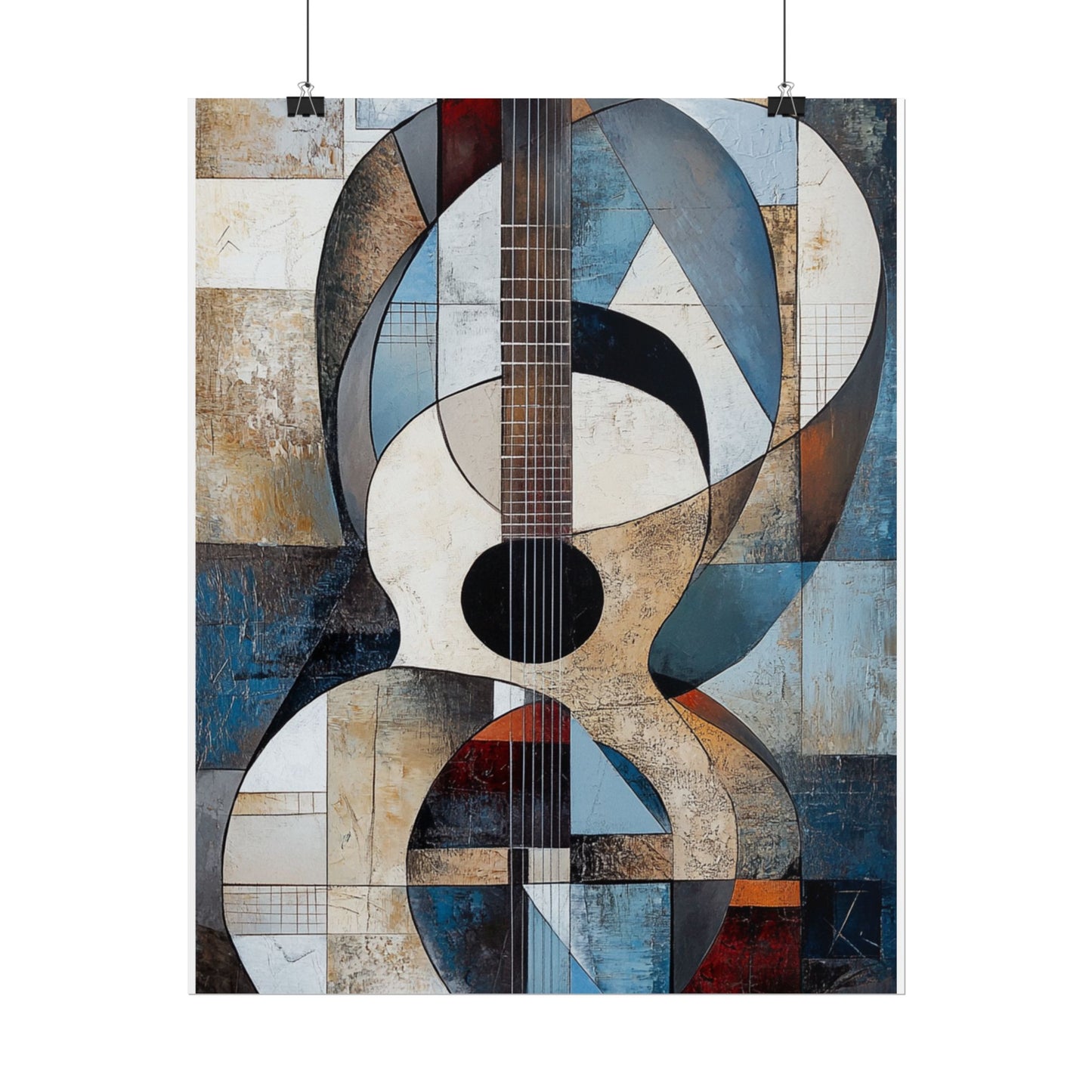 Melodic Abstraction - Geometric Guitar Art