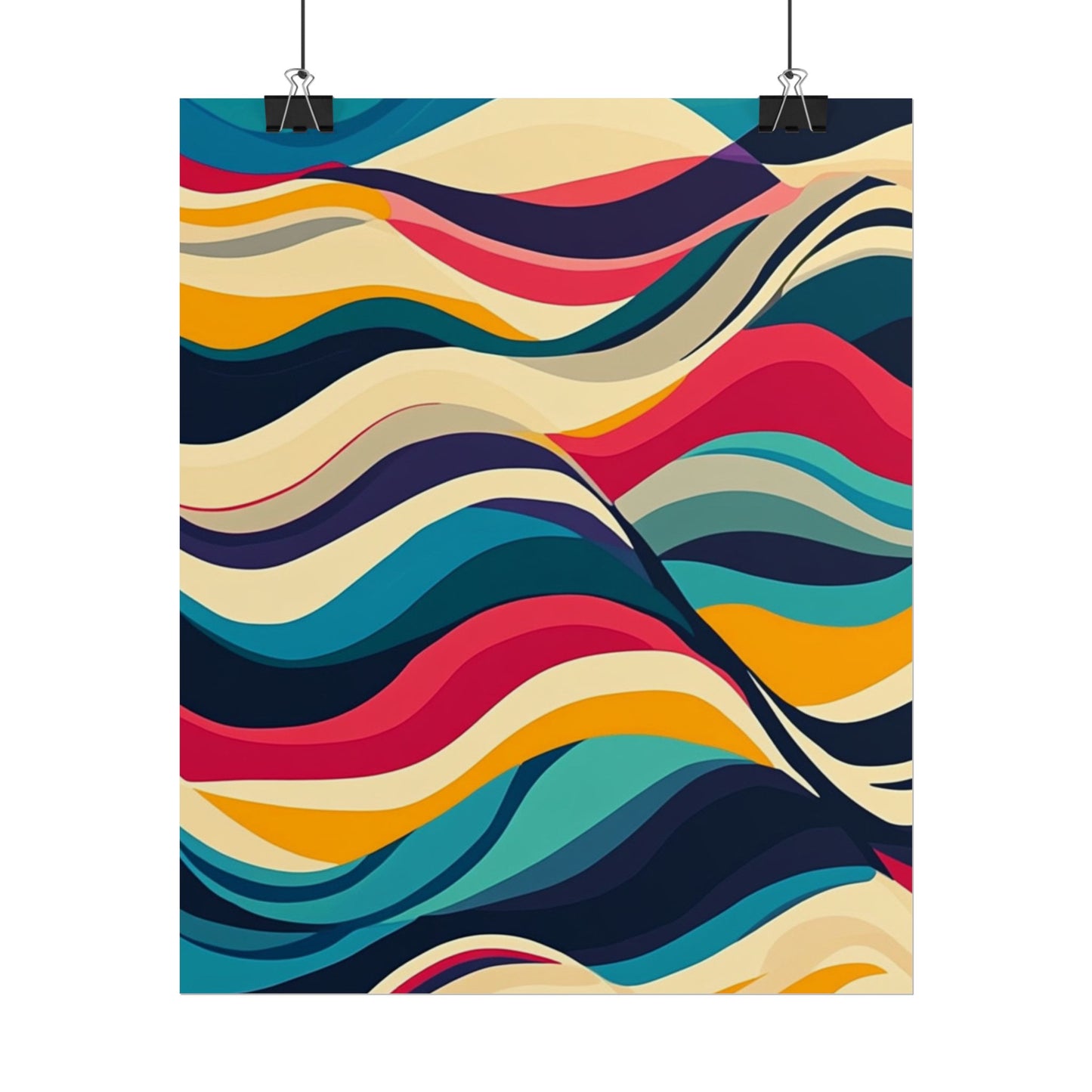 Flowing Waves of Colour - Abstract Art Print