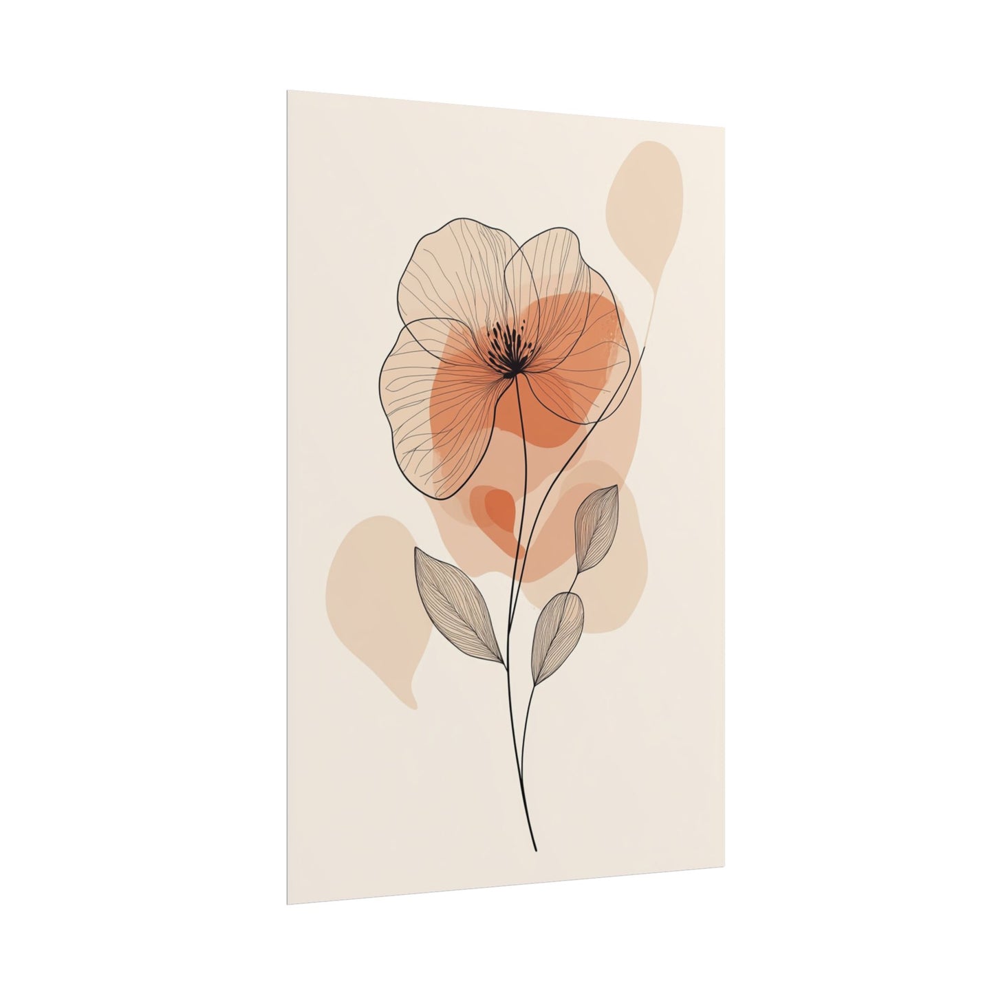 Elegant Bloom - Minimalist Floral Abstract Art