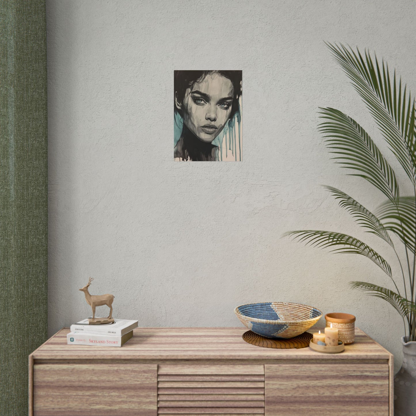 Stormy Gaze - Abstract Portrait Print