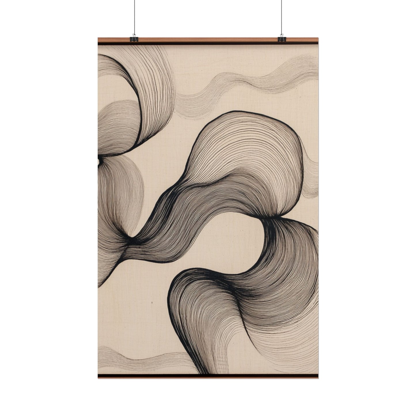 Flowing Lines - Minimalist Abstract Art Print