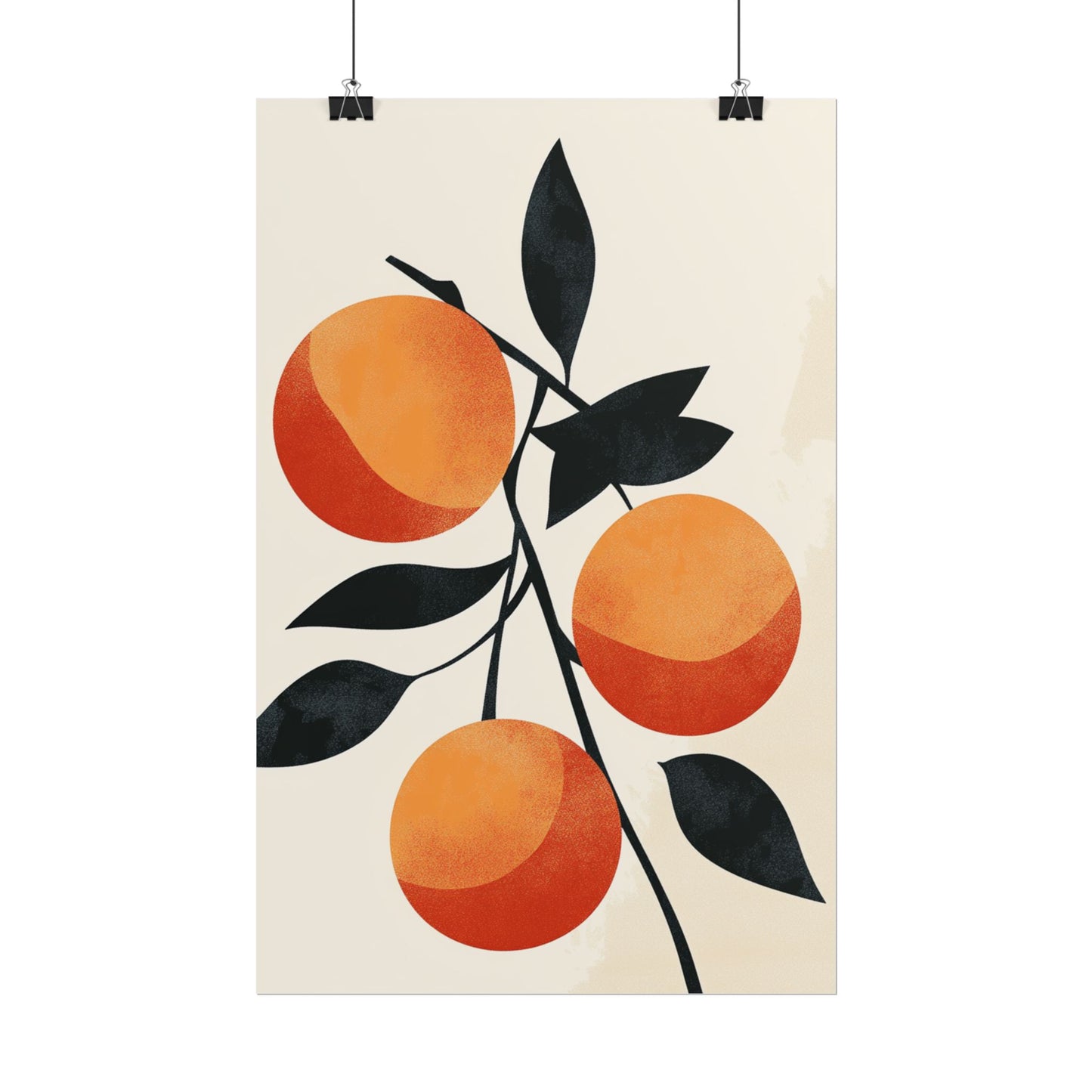 Orange Orchard - Abstract Fruit Illustration