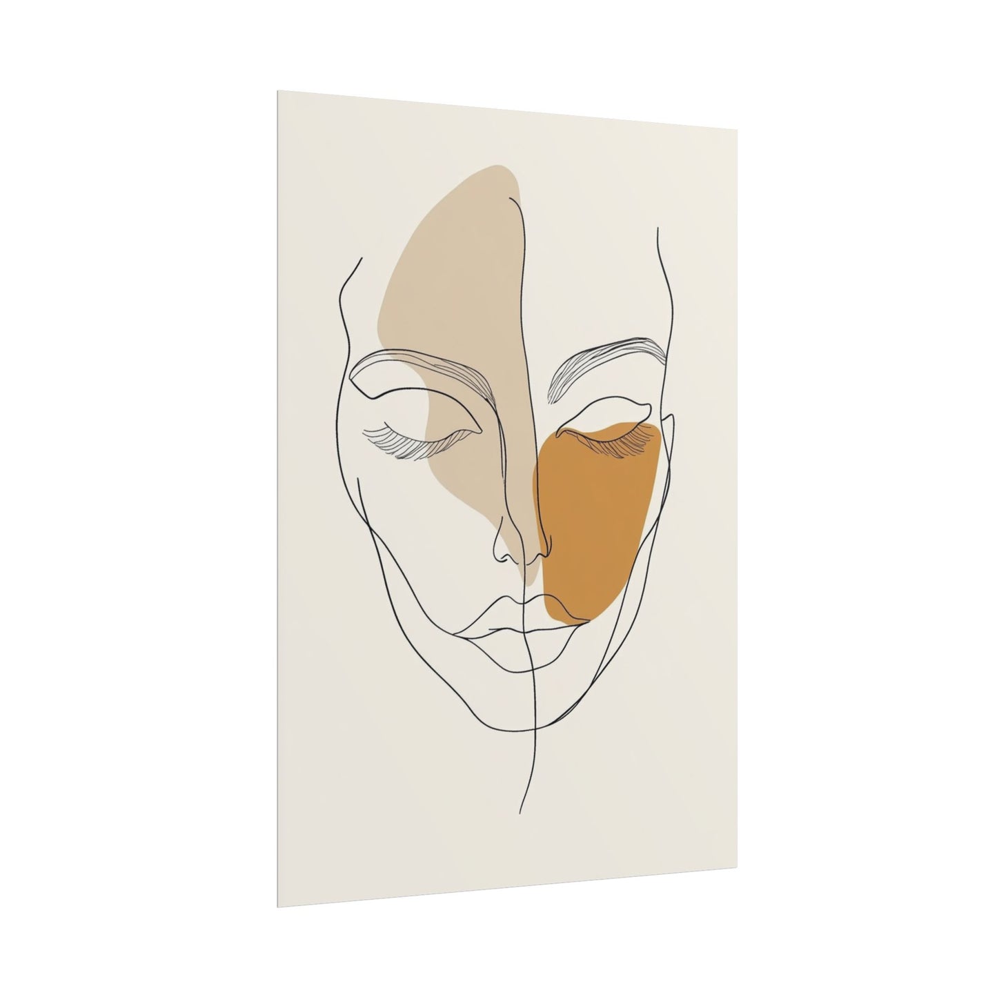 Serenity in Lines - Abstract Minimalist Portrait