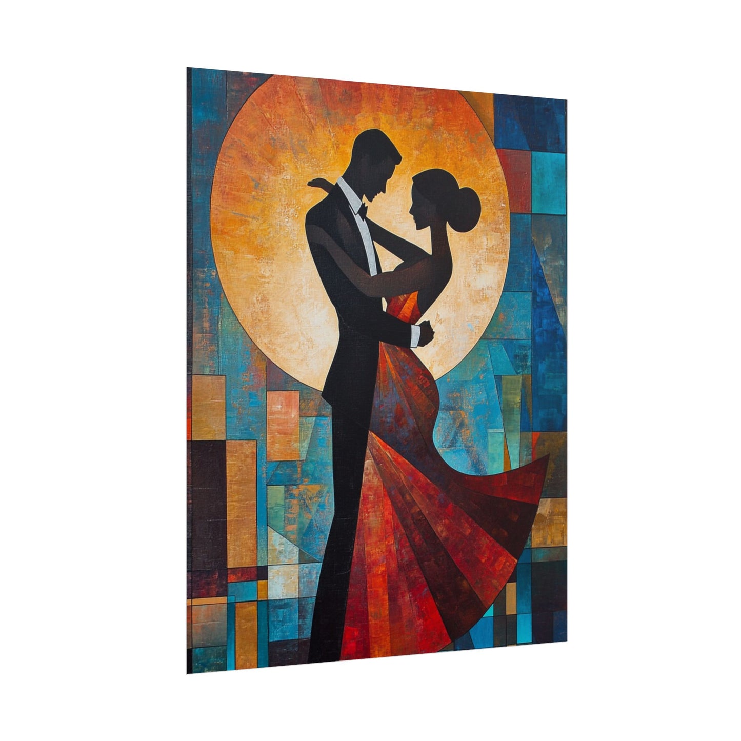 Moonlit Dance - Abstract Silhouette Art Print