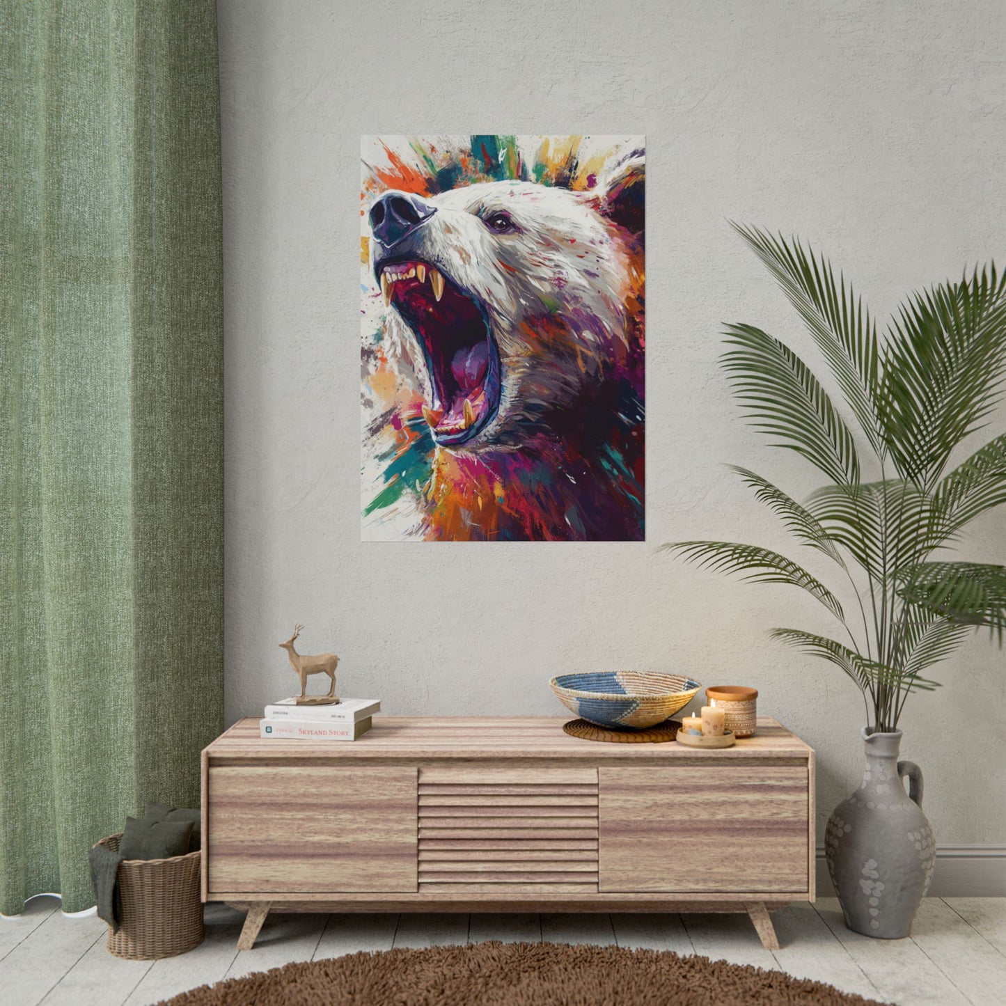 Roar of the Wild - Abstract Bear Art Print