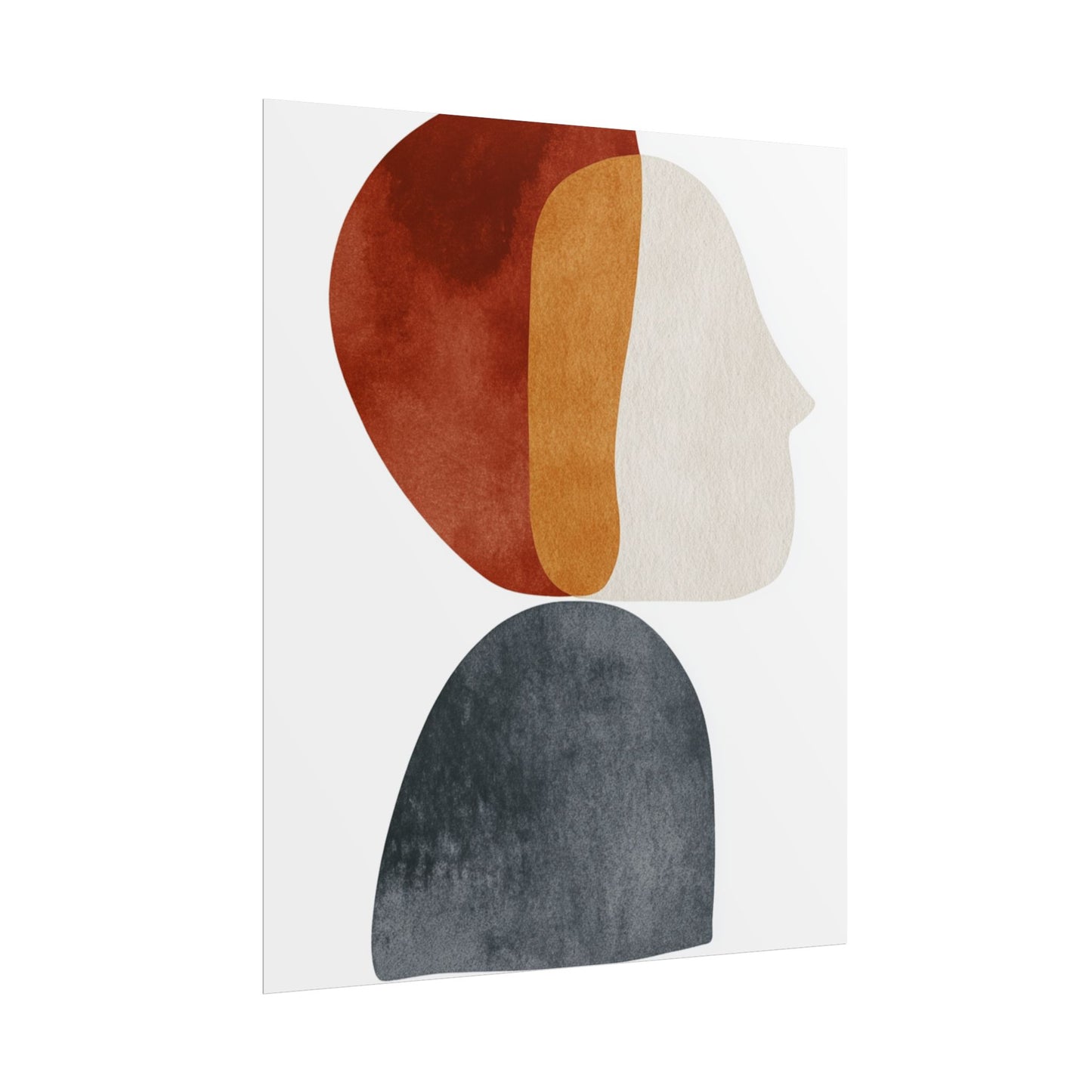 Layers of Thought - Abstract Profile Art Print