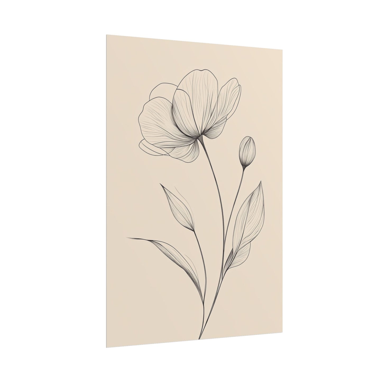 Elegant Bloom - Minimalist Floral Line Art