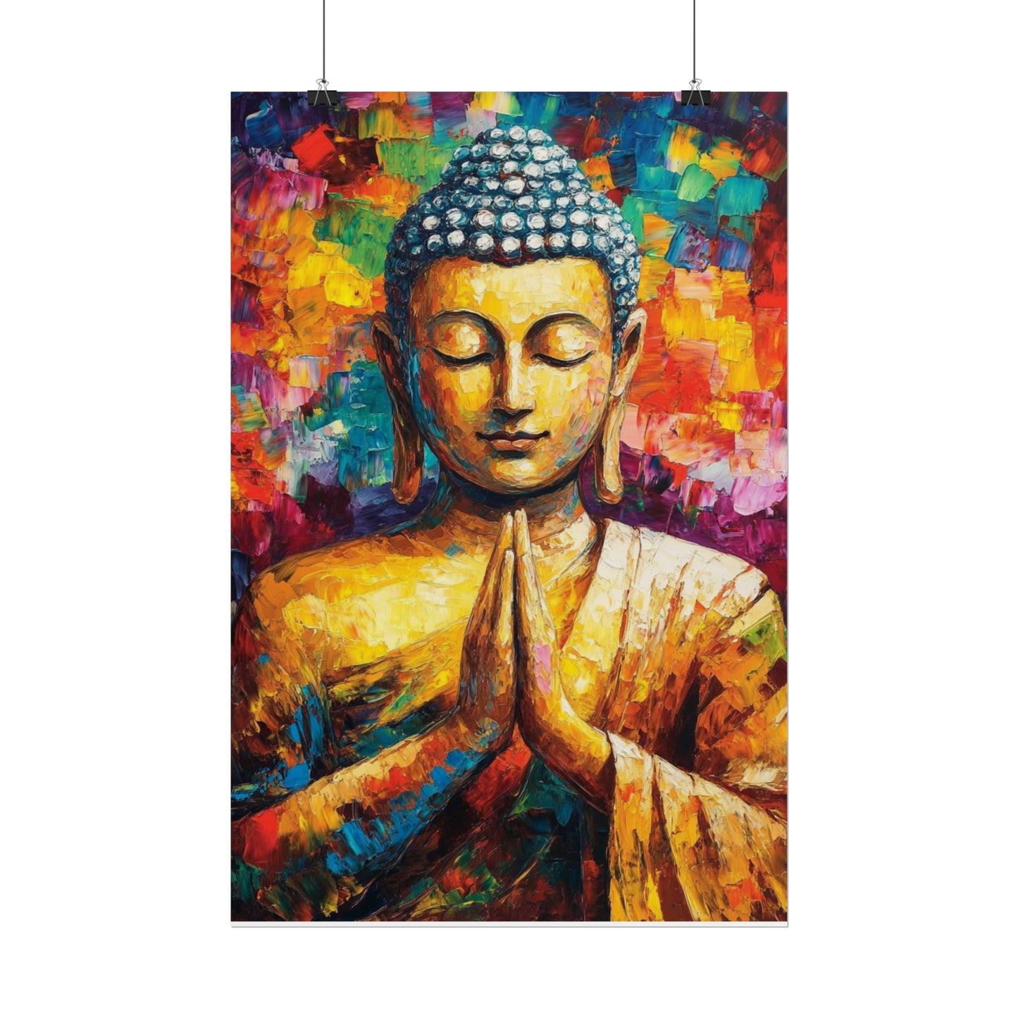 Vibrant Buddha - Abstract Spiritual Art Print