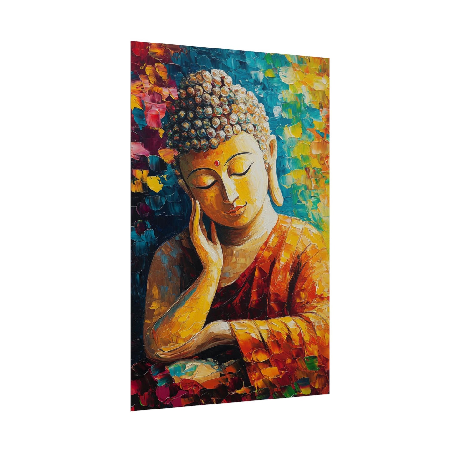 Meditative Buddha - Abstract Expressionism Art Print