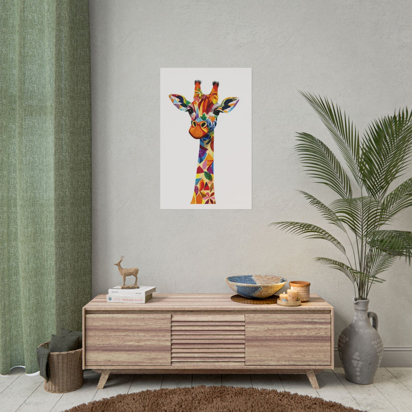 Vibrant Giraffe - Abstract Animal Art Print