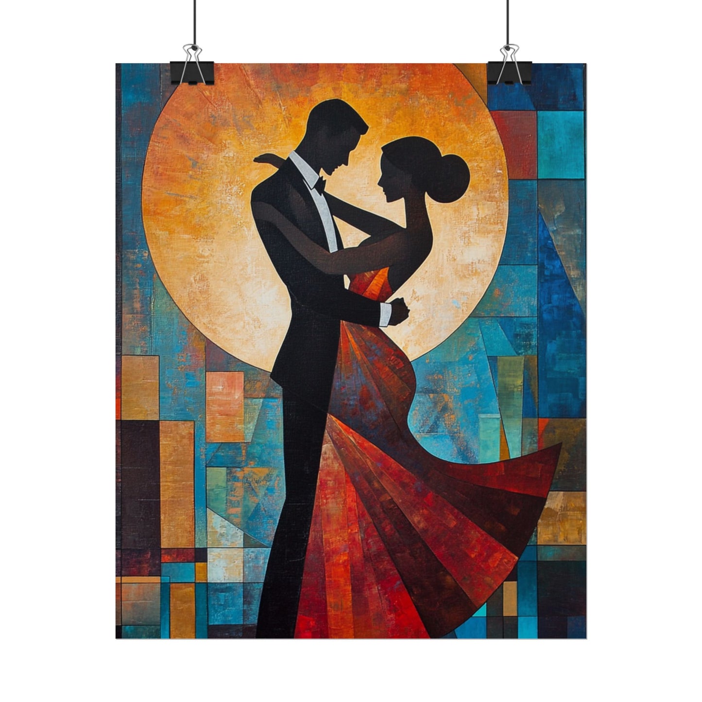 Moonlit Dance - Abstract Silhouette Art Print