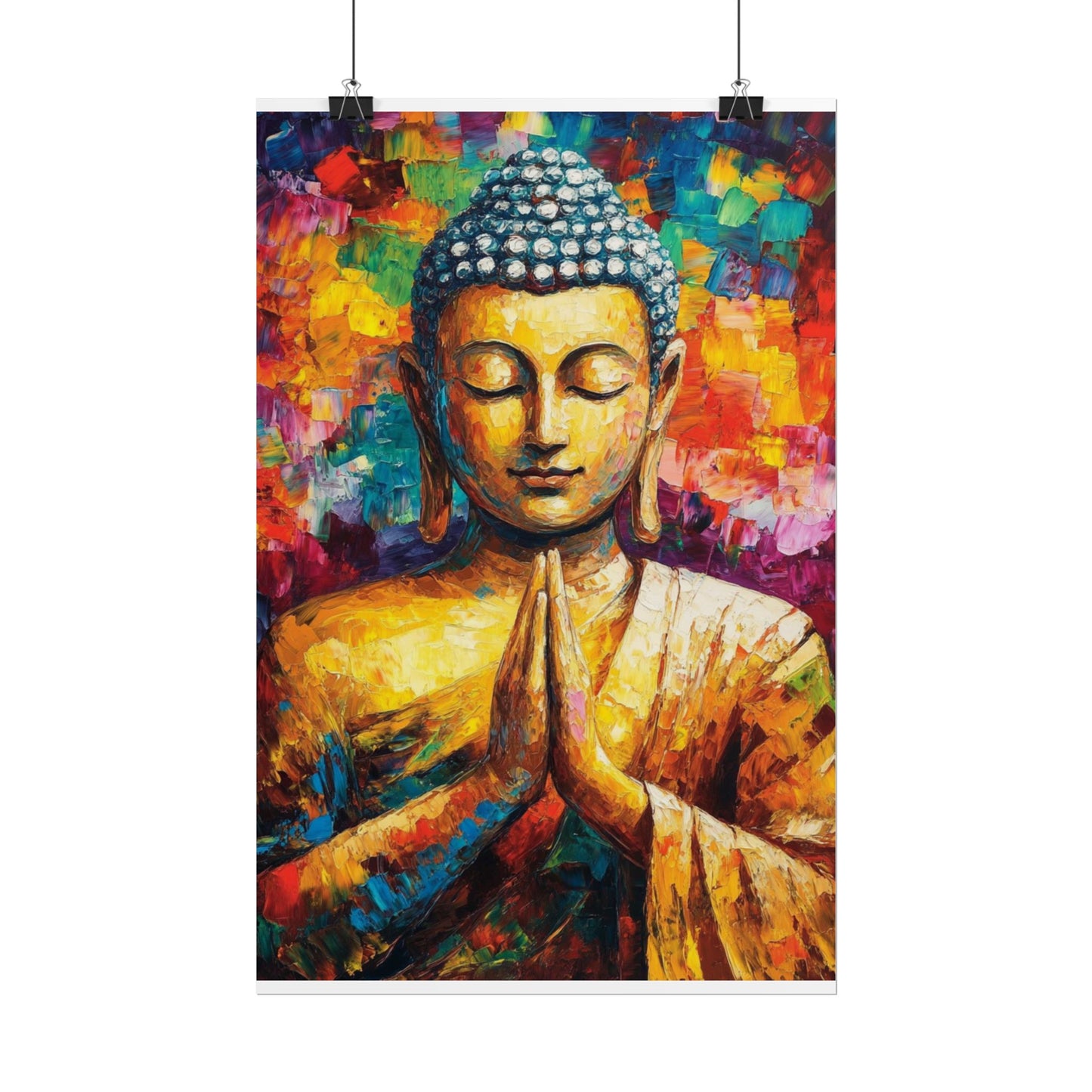 Vibrant Buddha - Abstract Spiritual Art Print