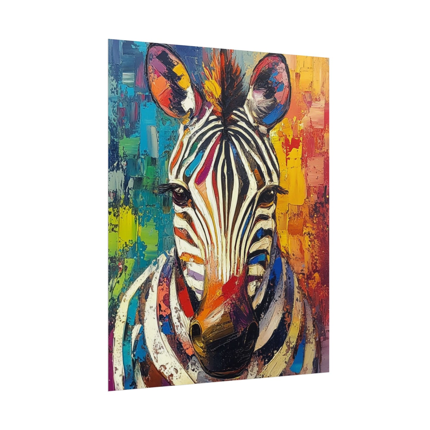 Colourful Zebra - Abstract Wildlife Art Print