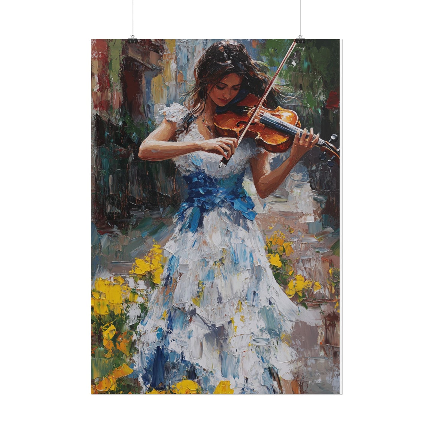 Melody in Motion - Impressionist Violinist Art Print