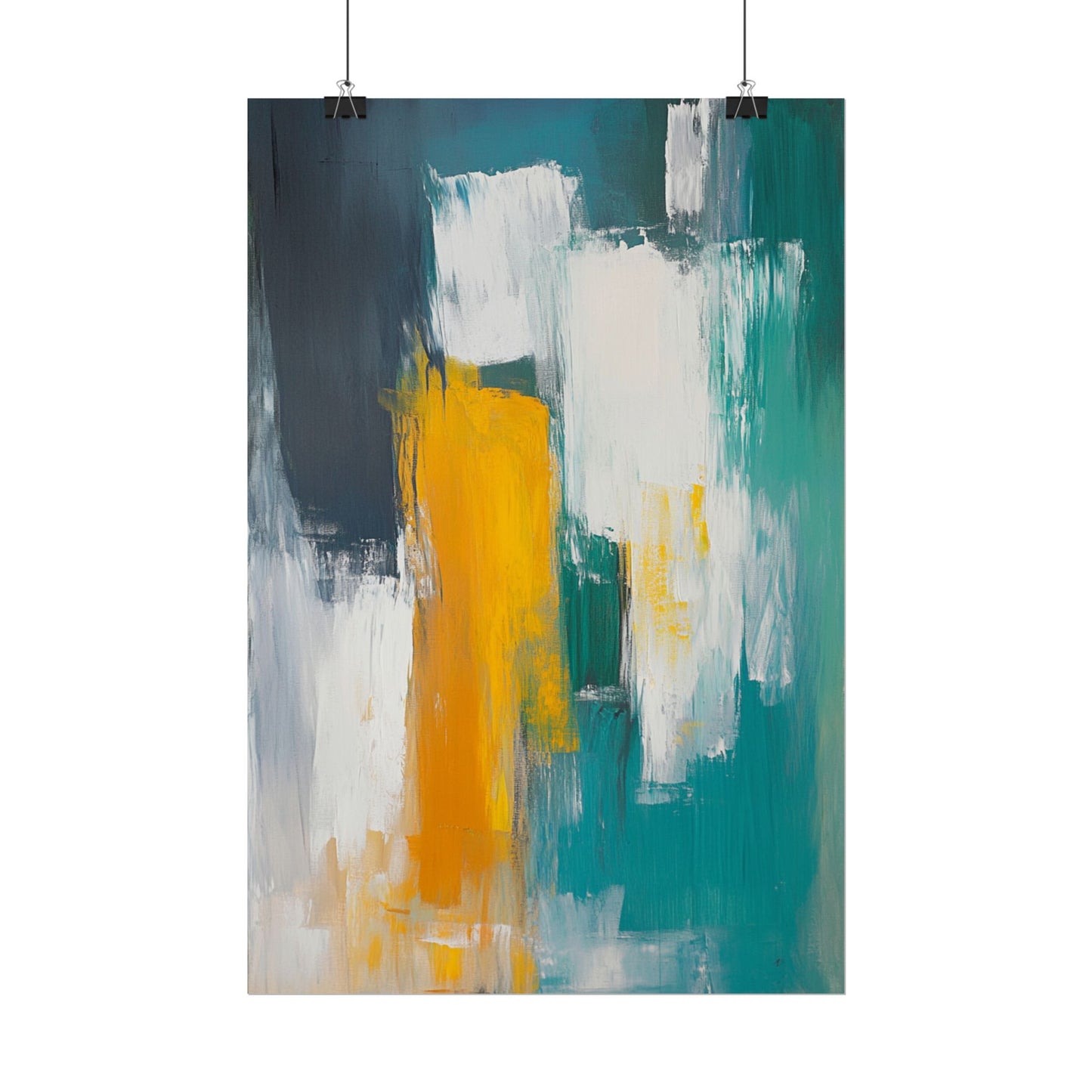 Vibrant Contrasts - Bold Abstract Expressionism Print