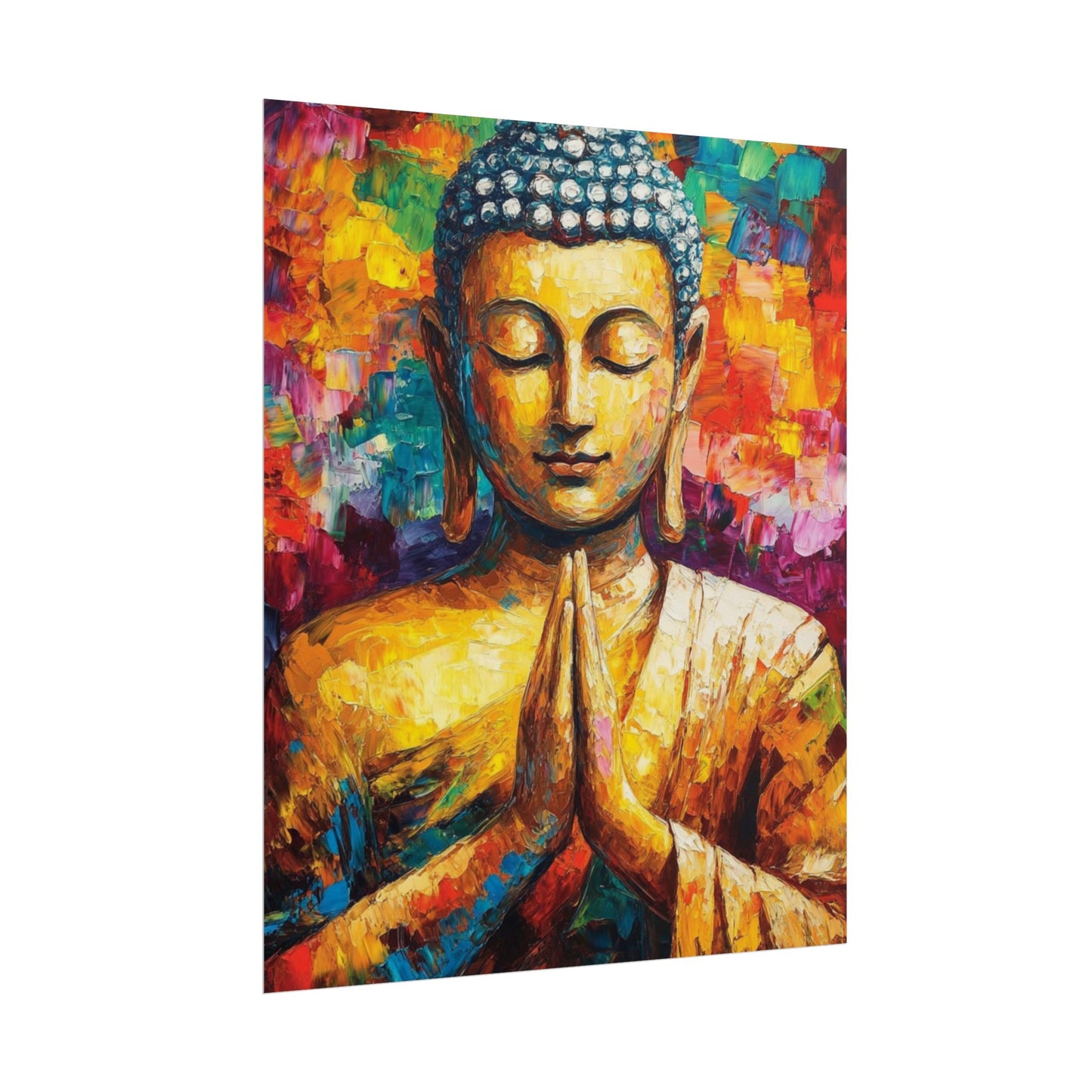 Vibrant Buddha - Abstract Spiritual Art Print