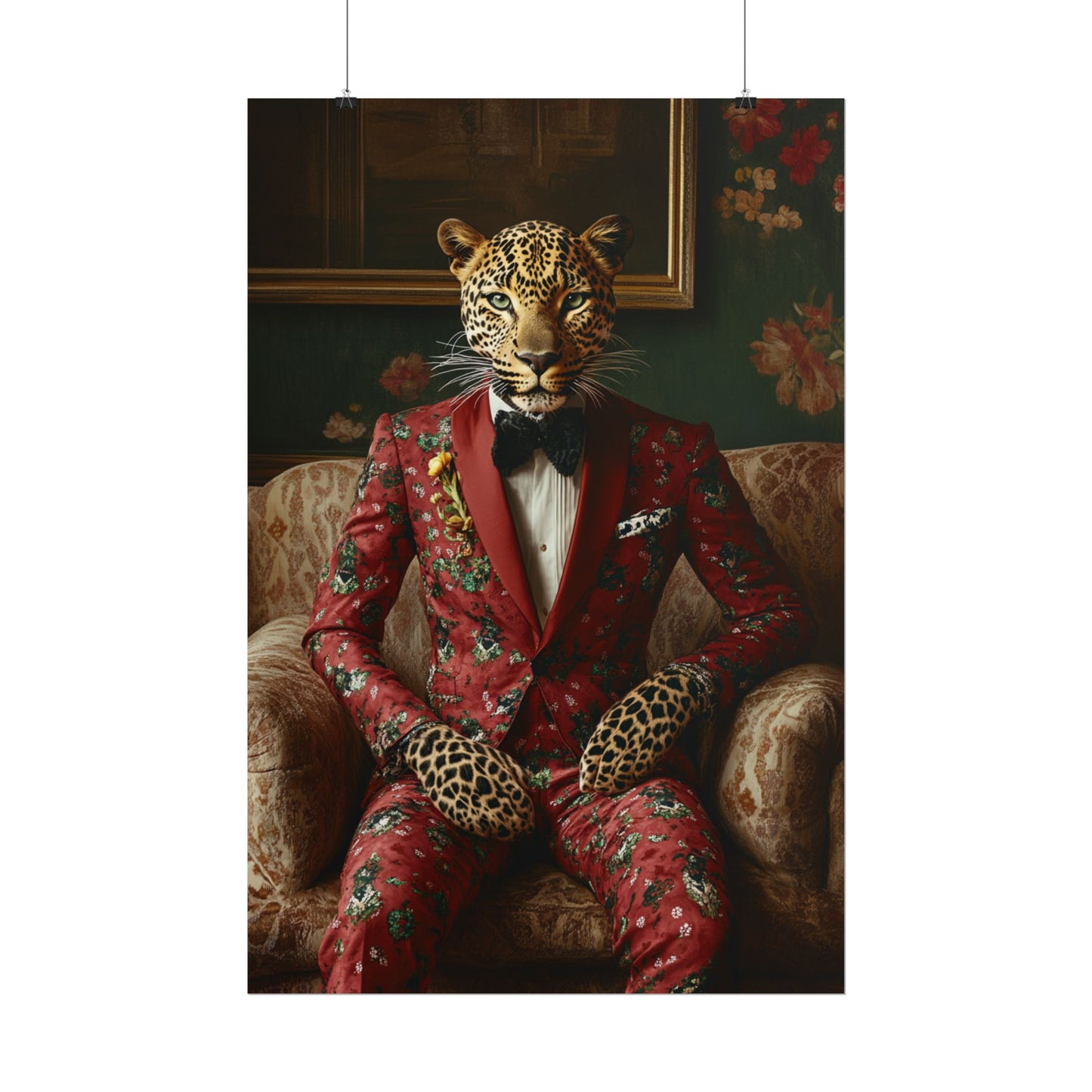 Dapper Leopard - Abstract Portrait of Elegance