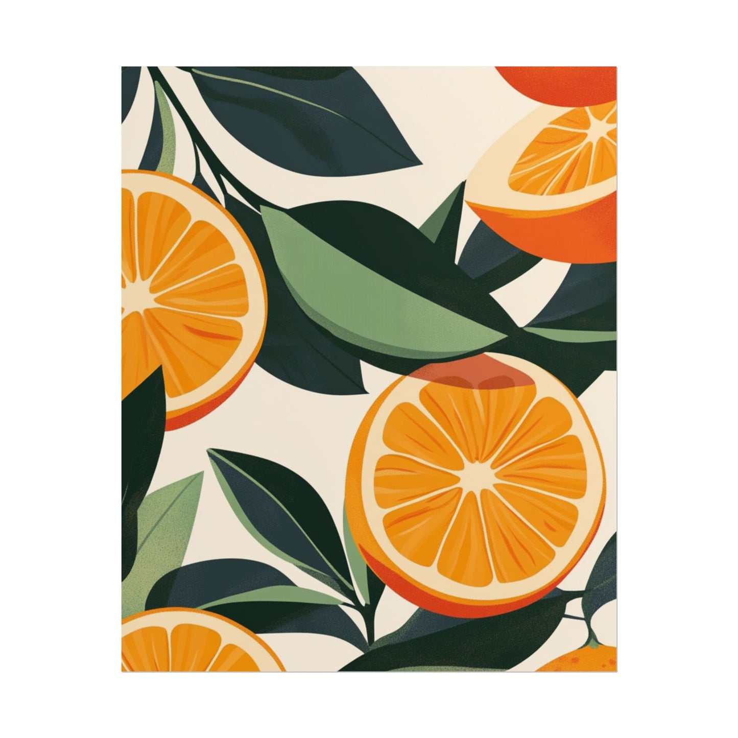 Citrus Fresh - Abstract Orange Art Print