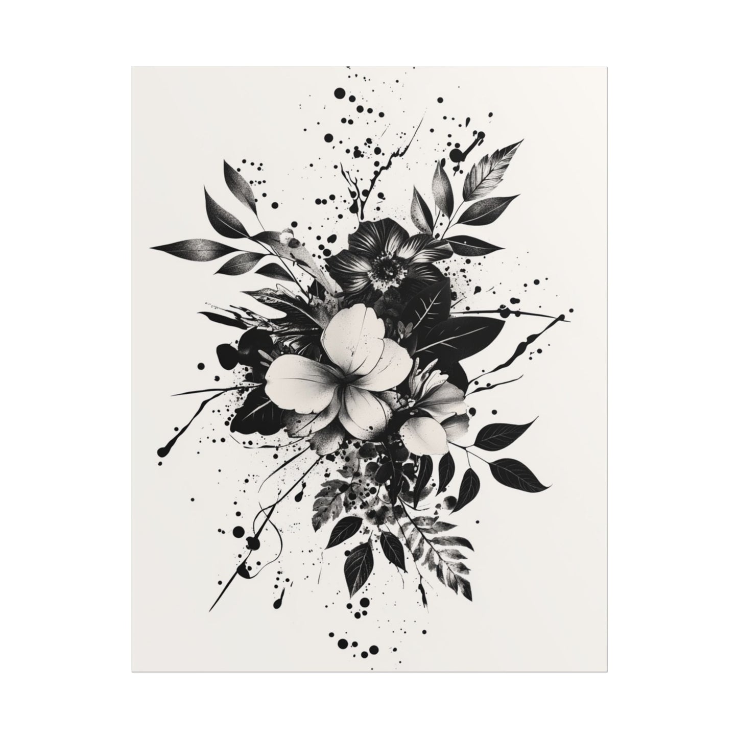 Ink Bloom - Abstract Floral Art Print