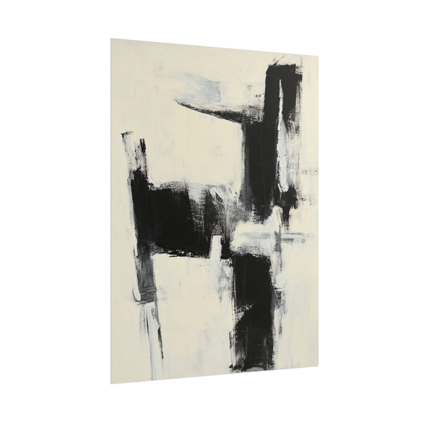 Monochrome Balance - Abstract Expressionist Art Print