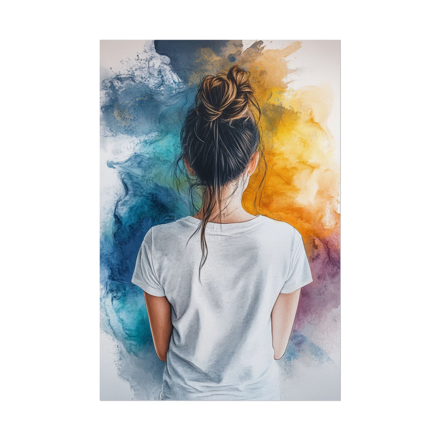 Contemplative Colour - Abstract Portrait Art Print