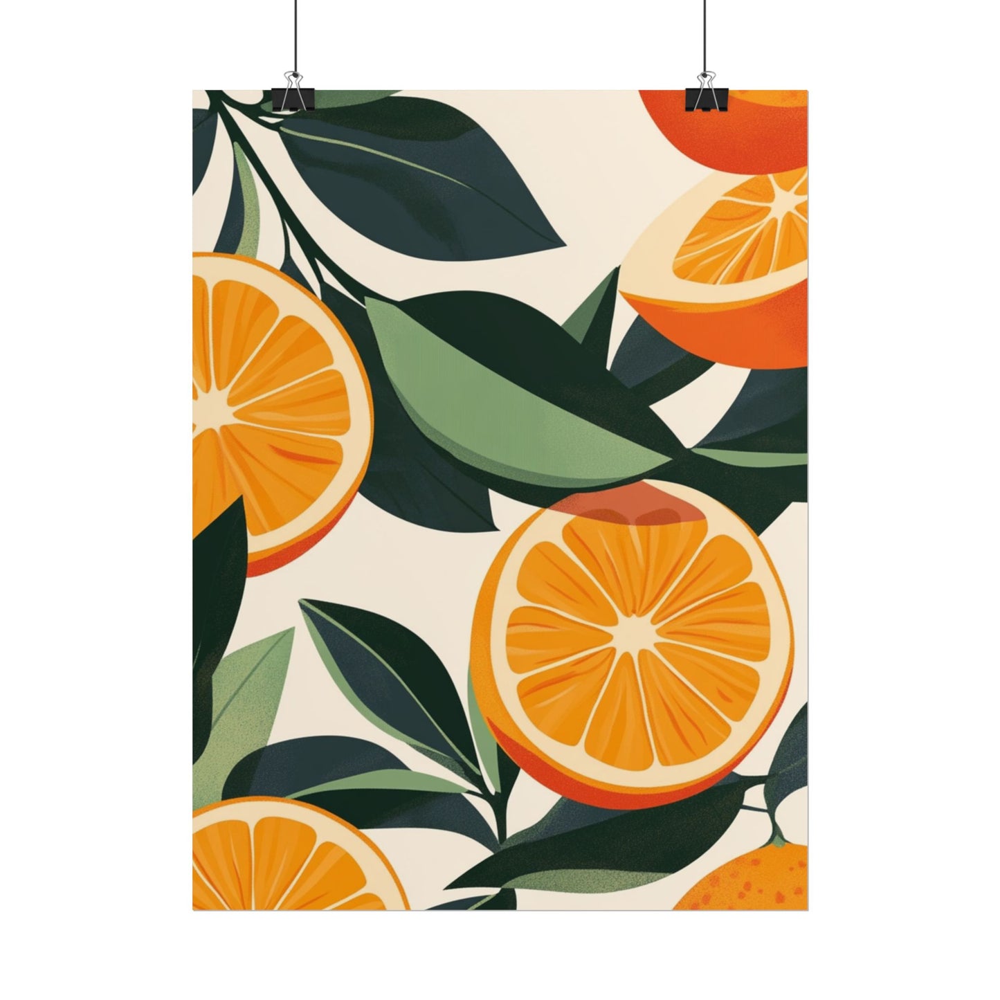 Citrus Fresh - Abstract Orange Art Print