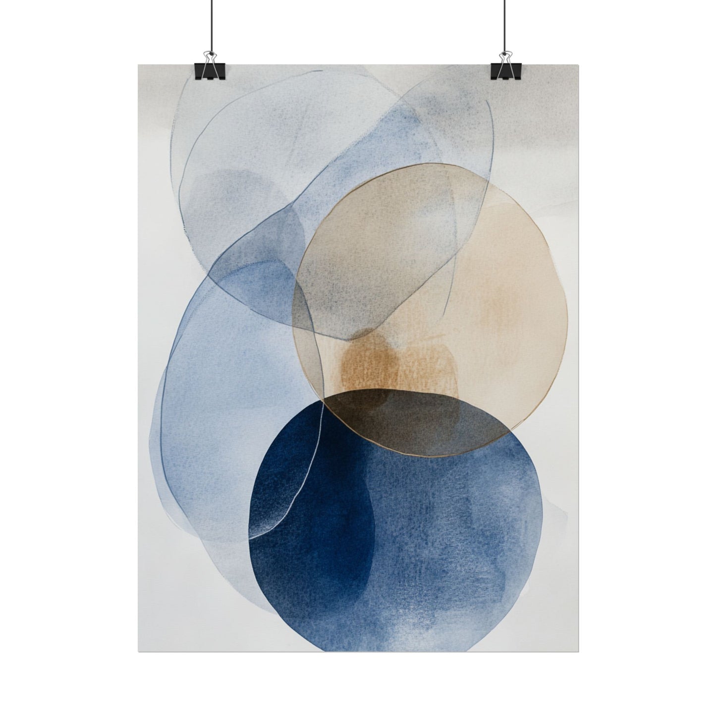 Harmony in Overlap - Abstract Watercolour Circles