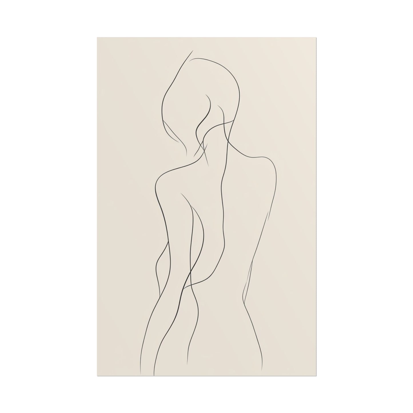 Elegant Minimalist Line Art of a Woman's Silhouette