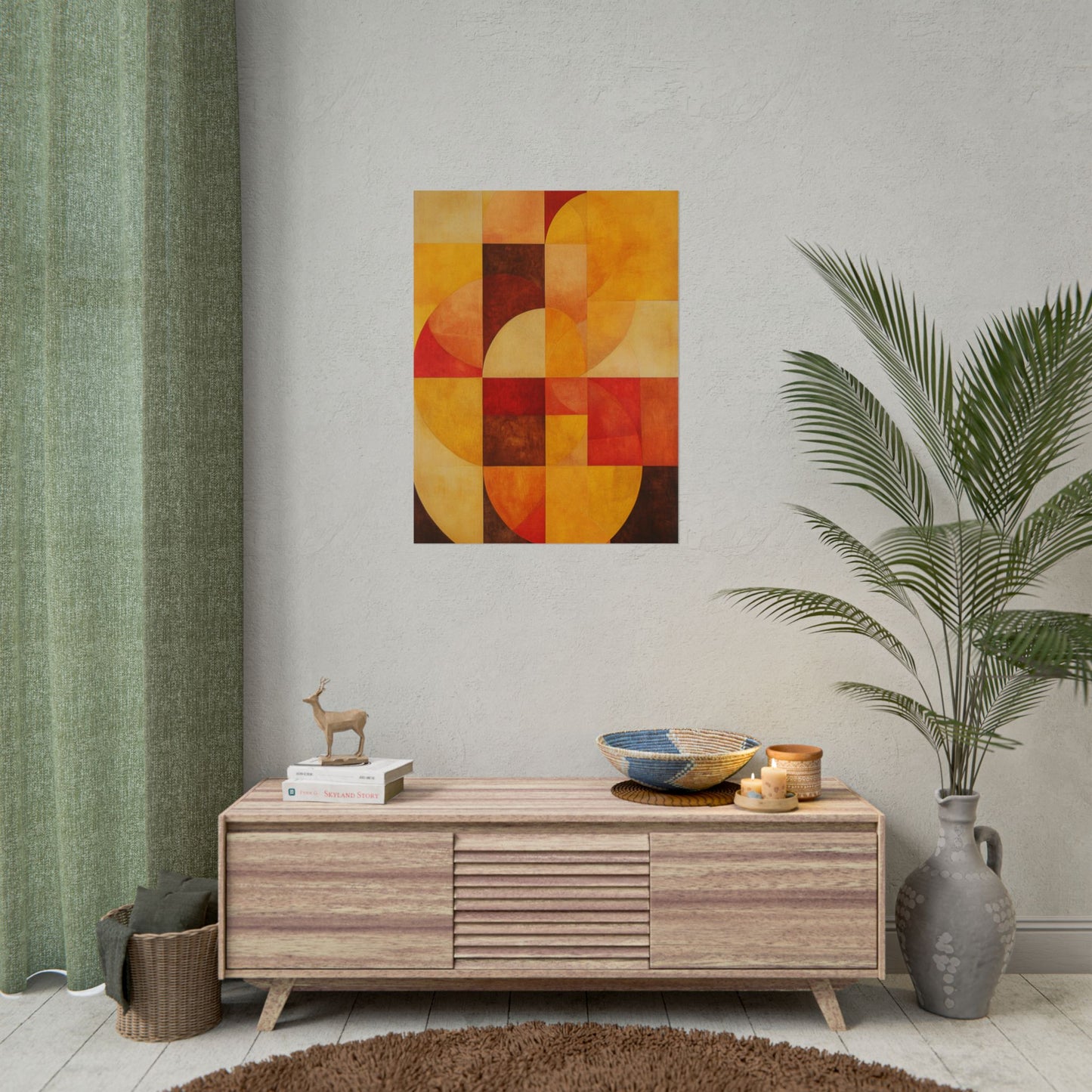 Radiant Harmony - Abstract Geometric Art Print