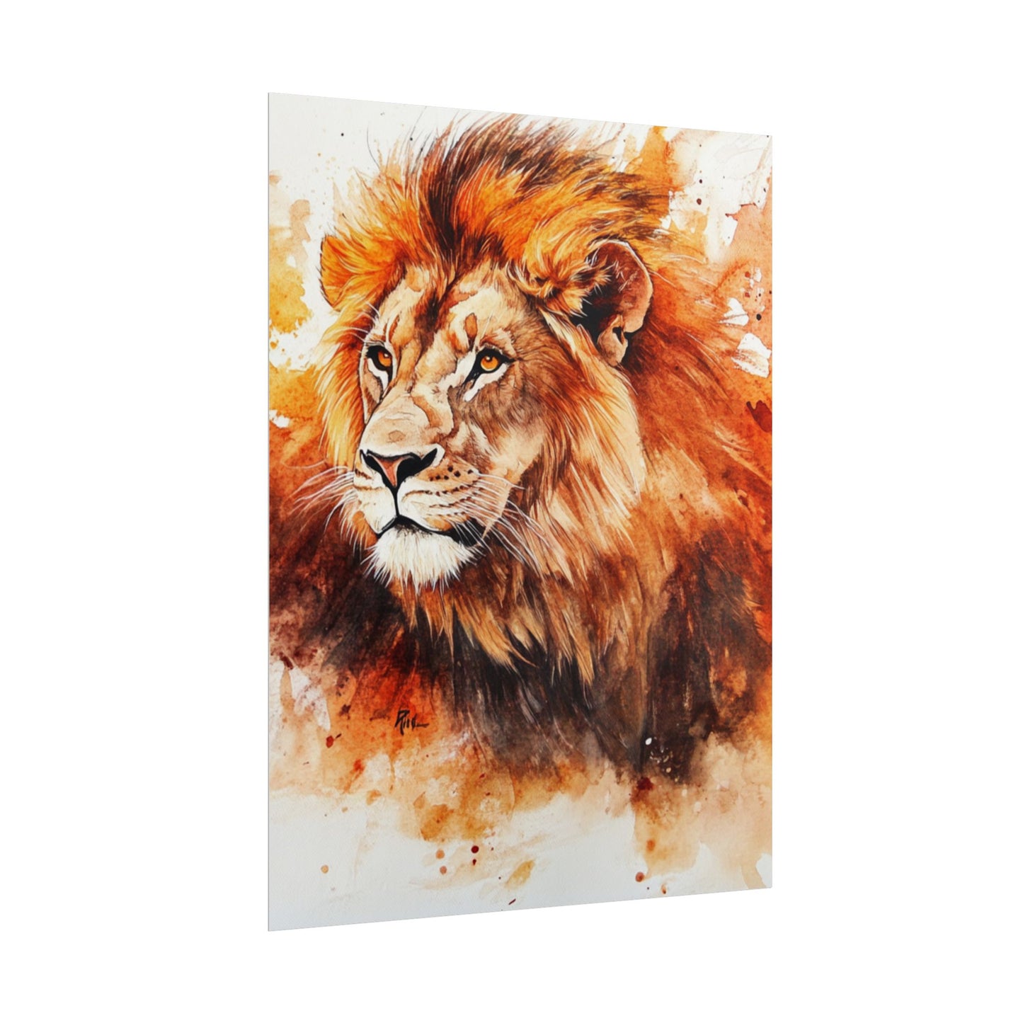 Fierce Elegance - Abstract Lion Art Print