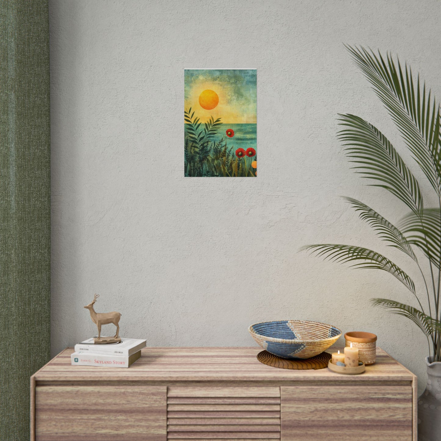 Sunrise Serenity - Abstract Coastal Floral Art Print