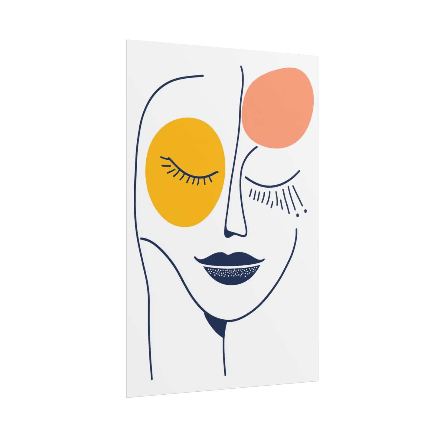 Serenity in Line - Minimalist Abstract Portrait Art Print