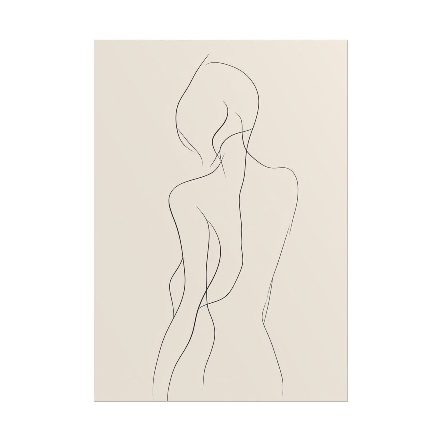 Elegant Minimalist Line Art of a Woman's Silhouette